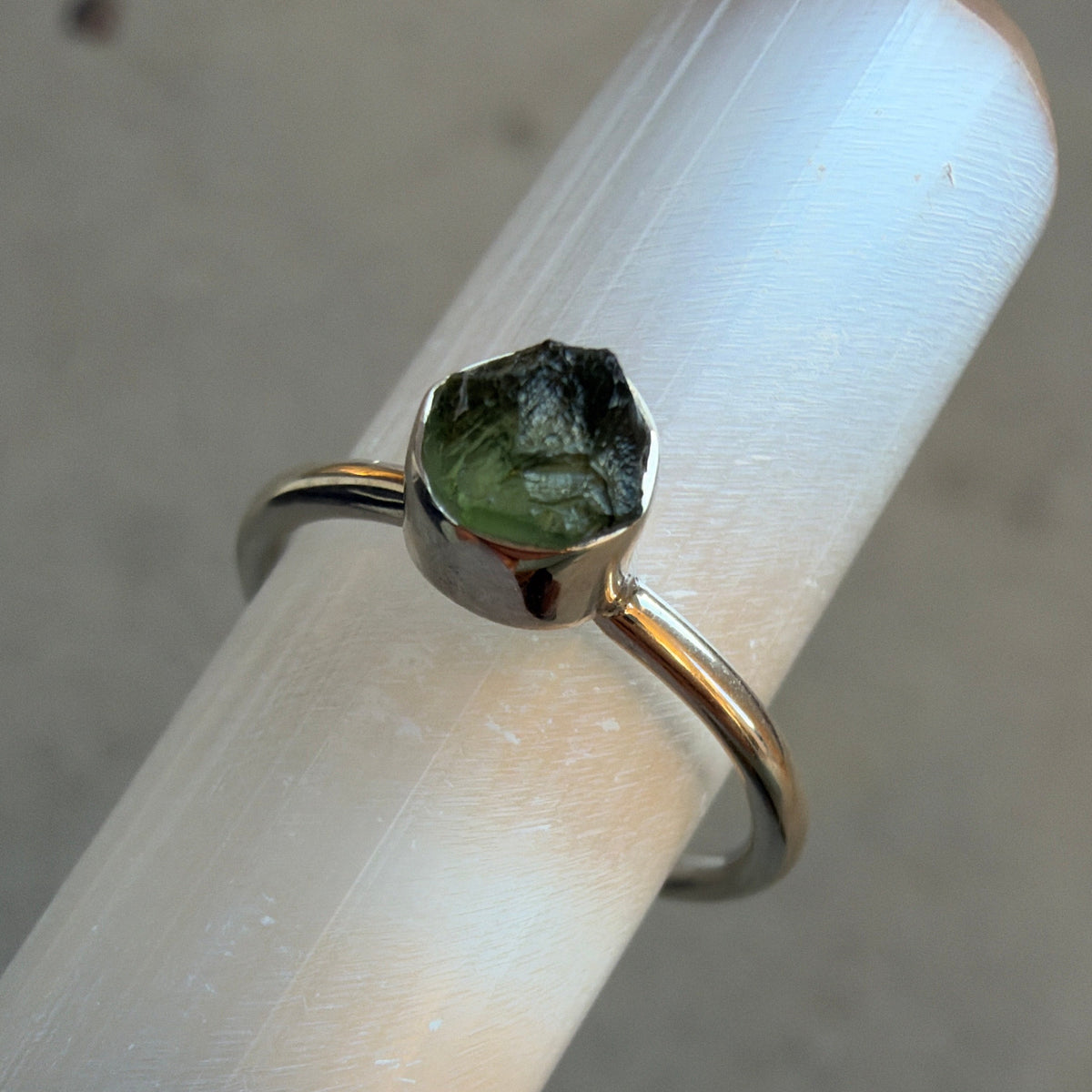 Moldavite Rings