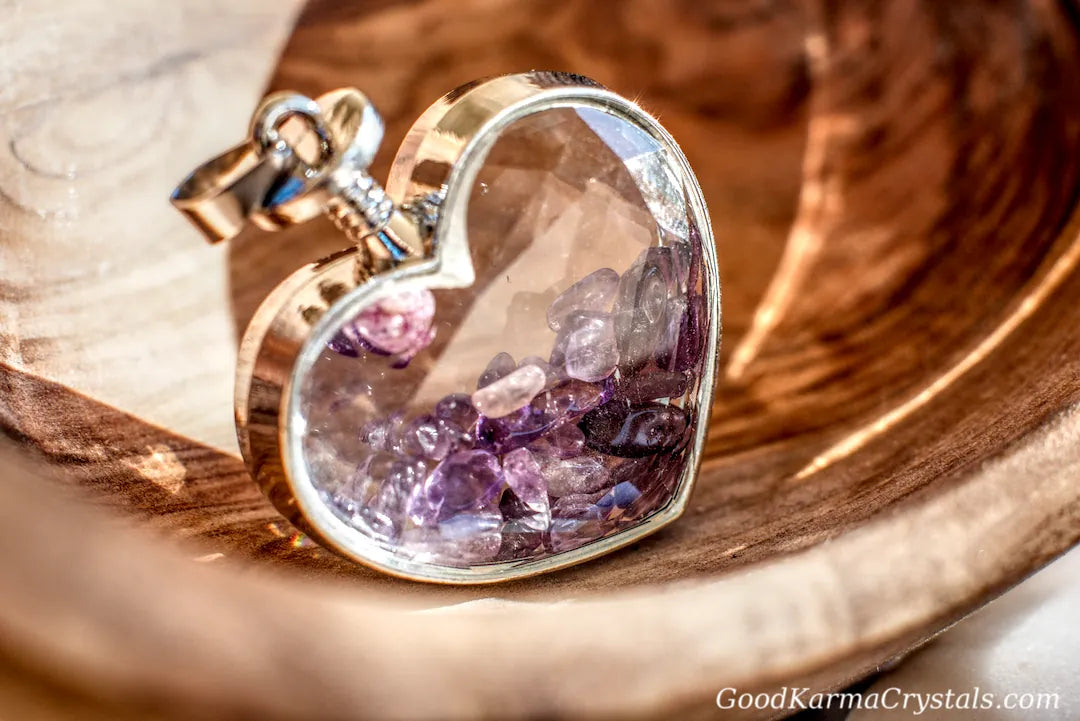 AMETHYST HEART CHIP PEN image 0