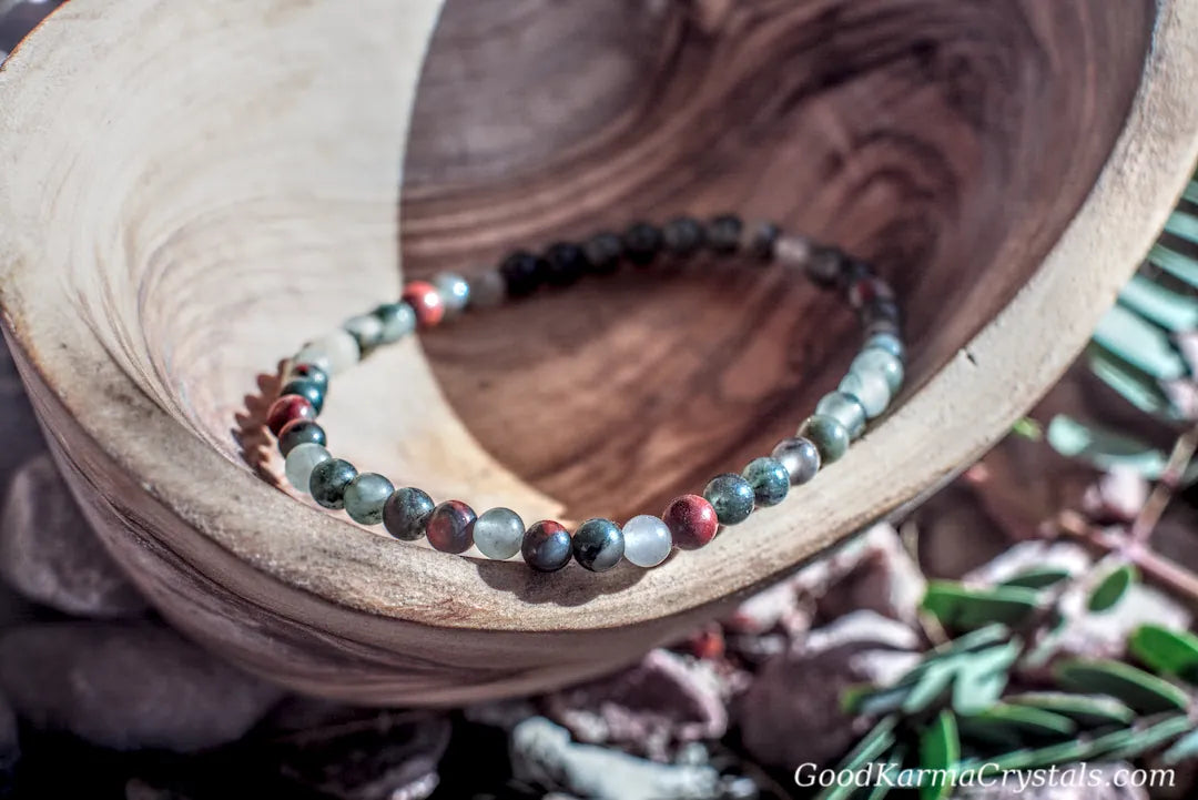 4MM BLOODSTONE BRACELET image 0