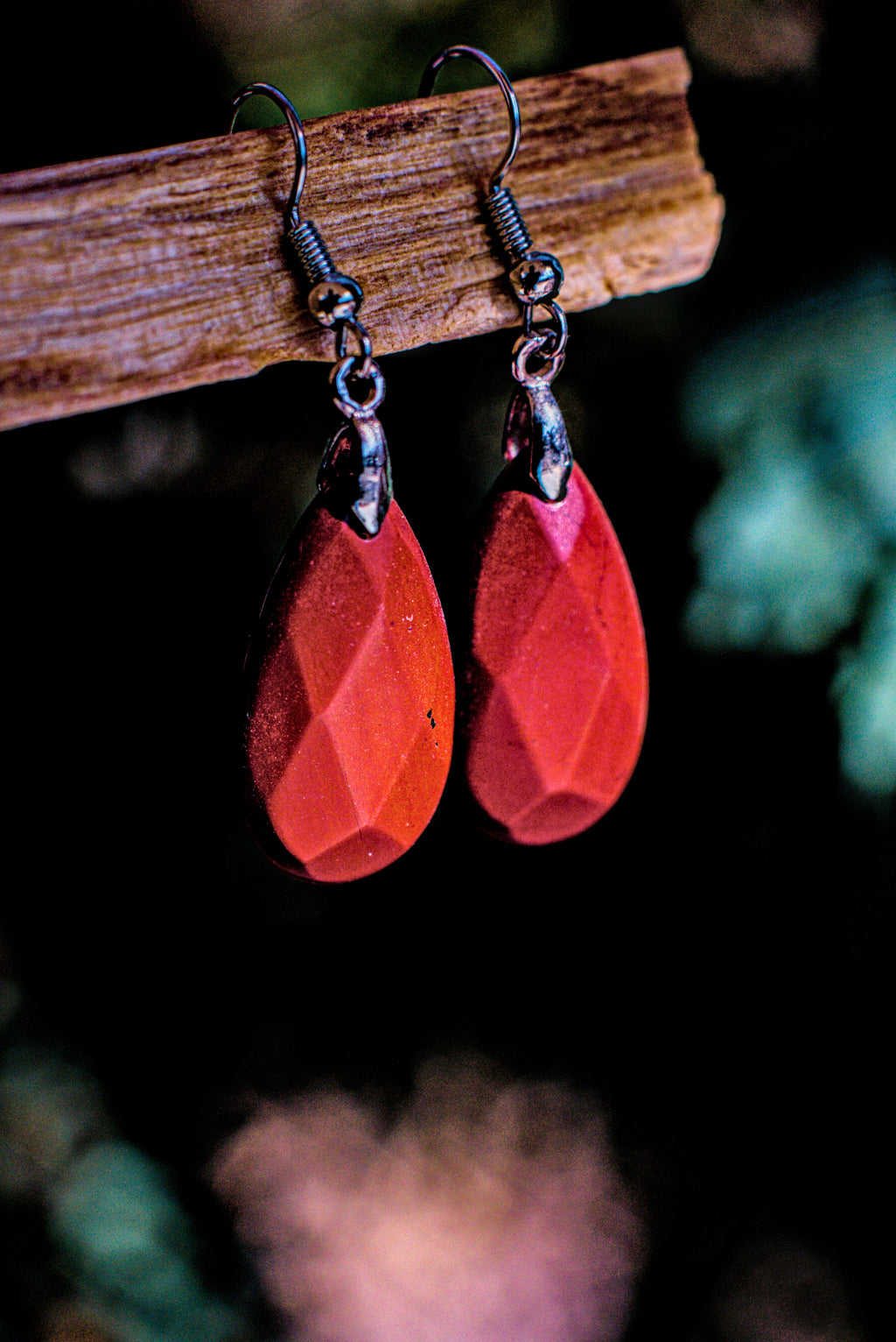 Red Jasper -Faceted Earrings
