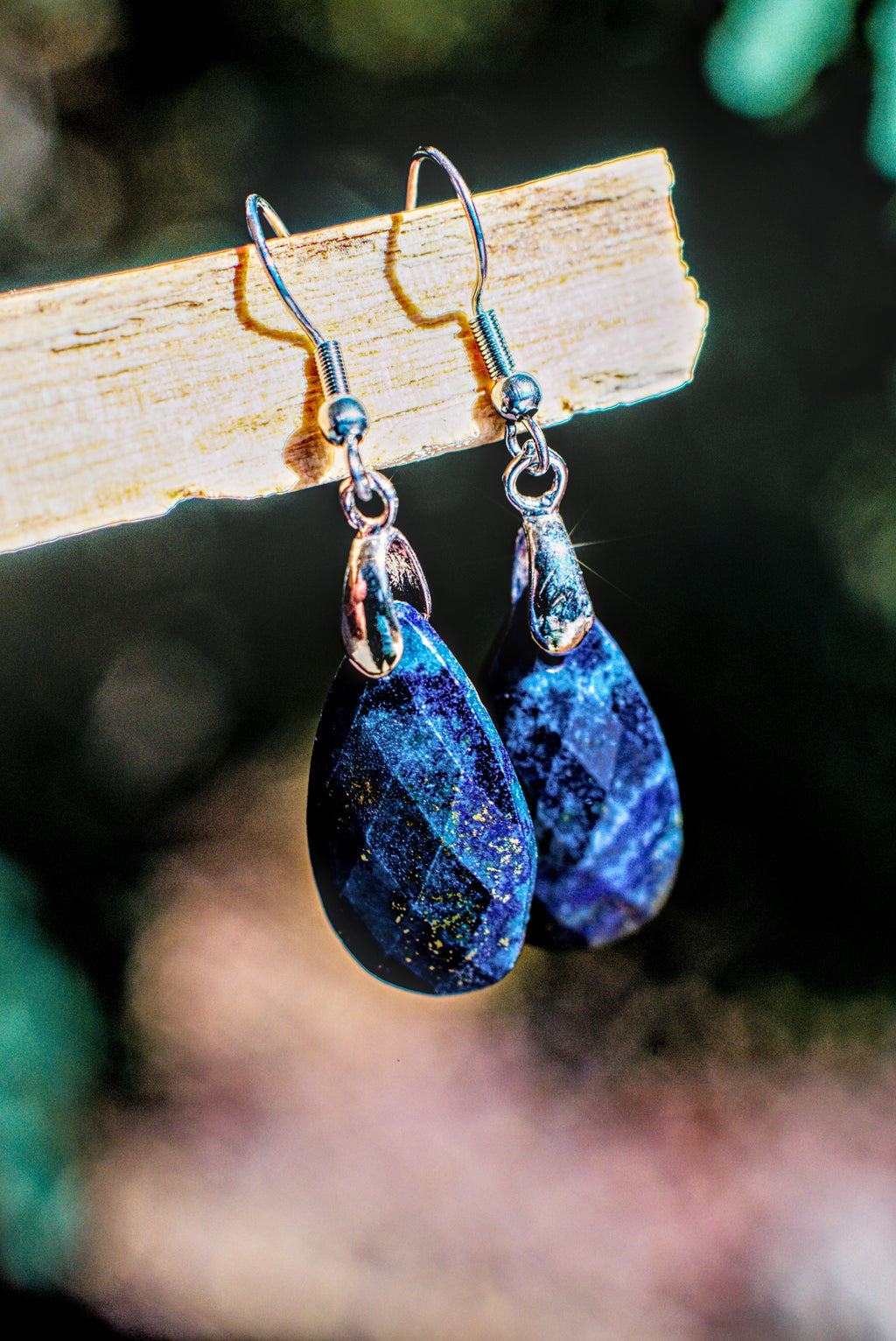 Lapis Lazuli -Faceted Earrings
