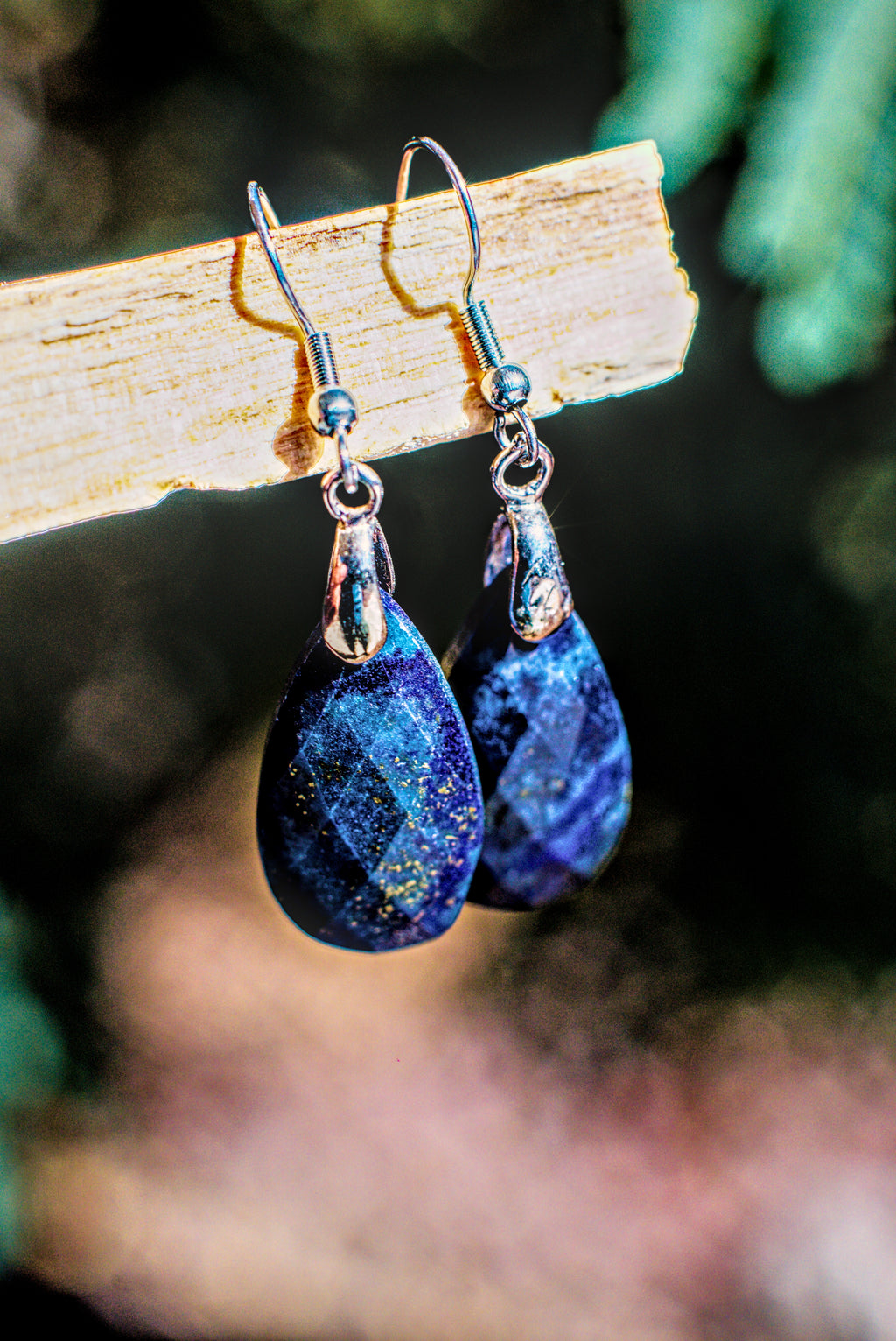 Lapis Lazuli -Faceted Earrings