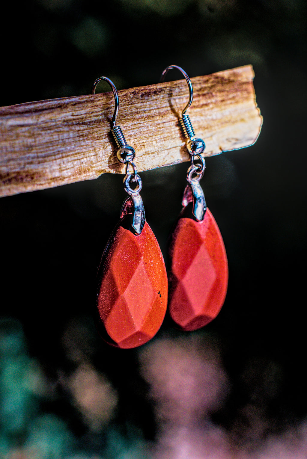 Red Jasper -Faceted Earrings