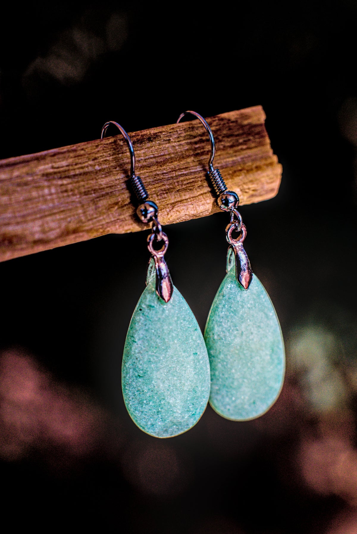 Green Aventurine Faceted Earrings