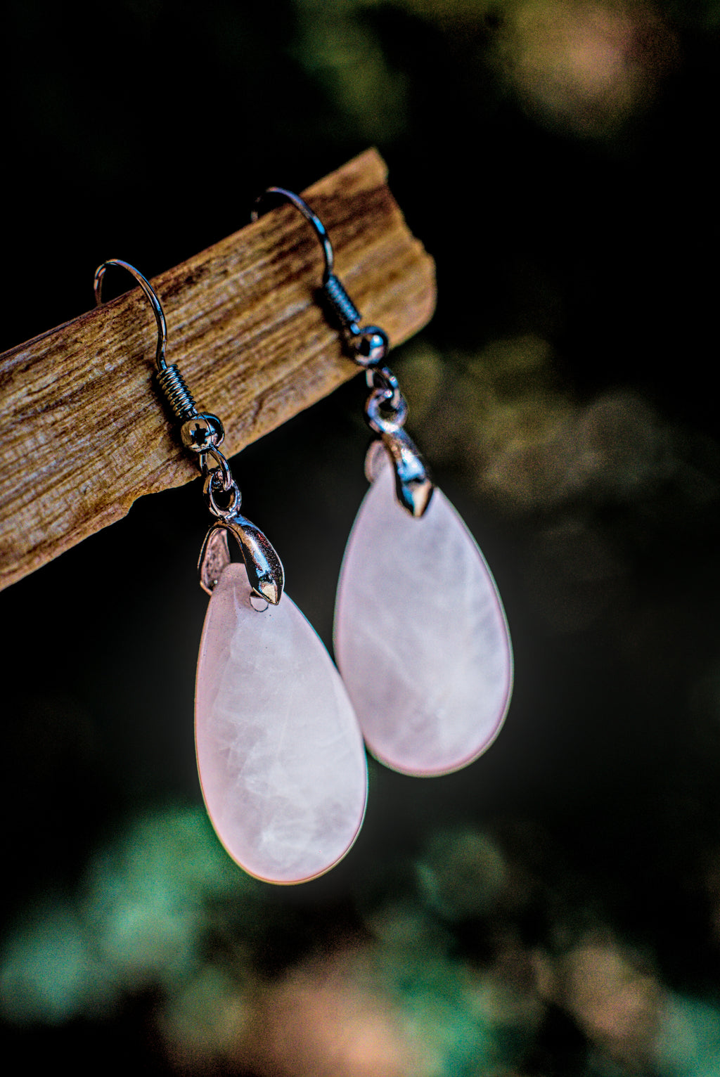 Rose Quartz -Facted - Earrings