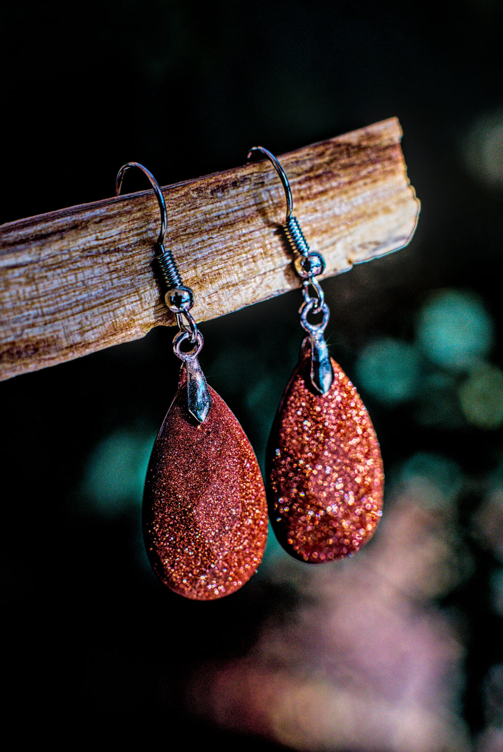 Goldstone -Faceted Earrings