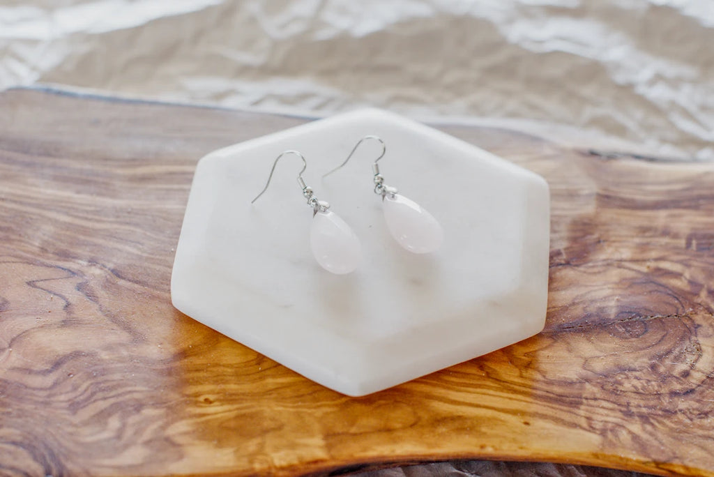 ROSE QUARTZ EARRING image 0