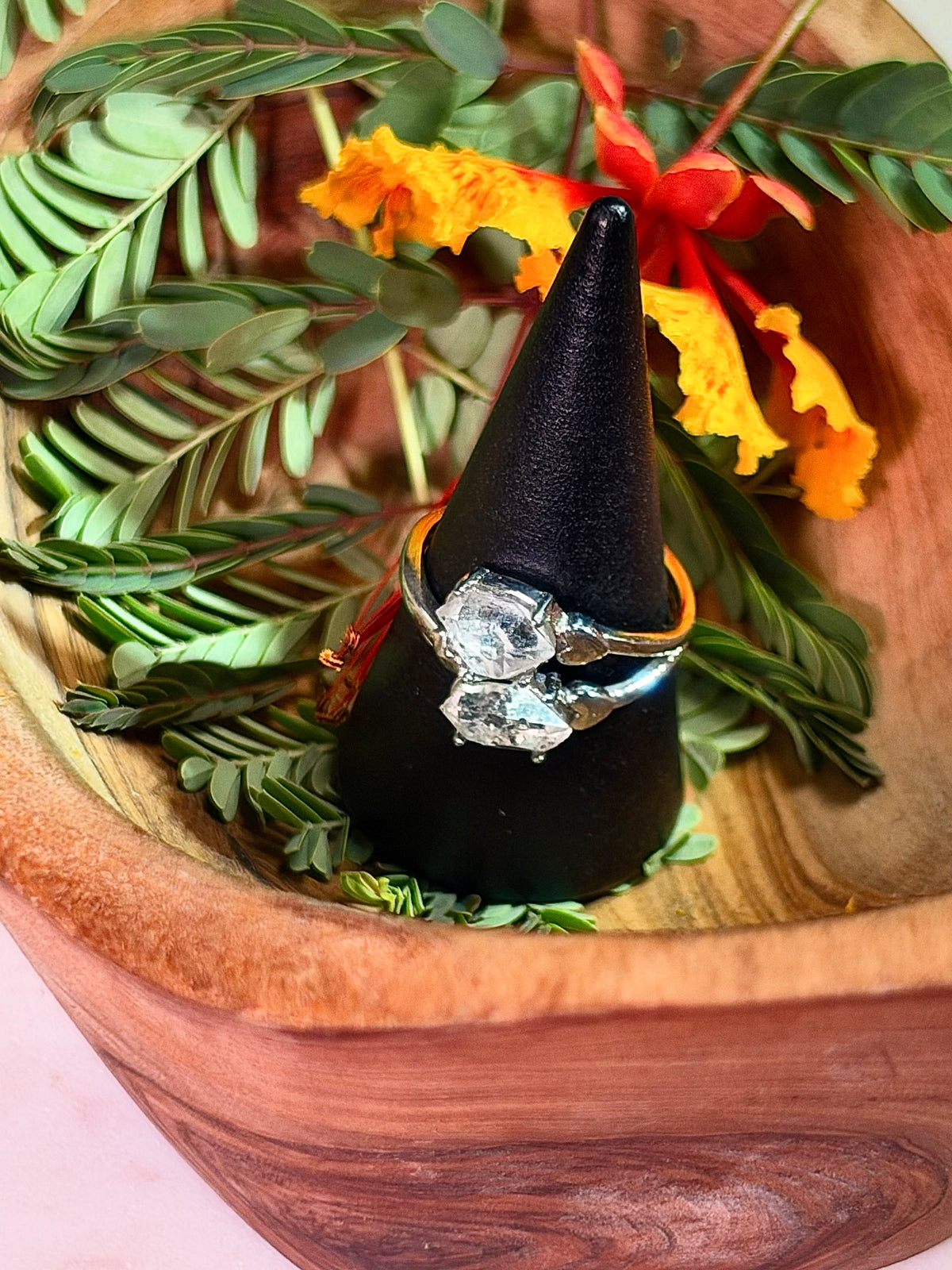Herkimer Diamond Crystal Ring