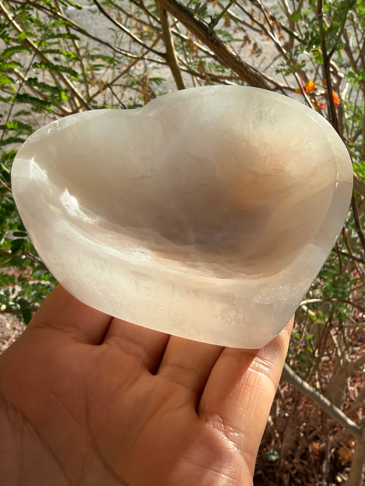 Selenite - Heart 5” Bowl