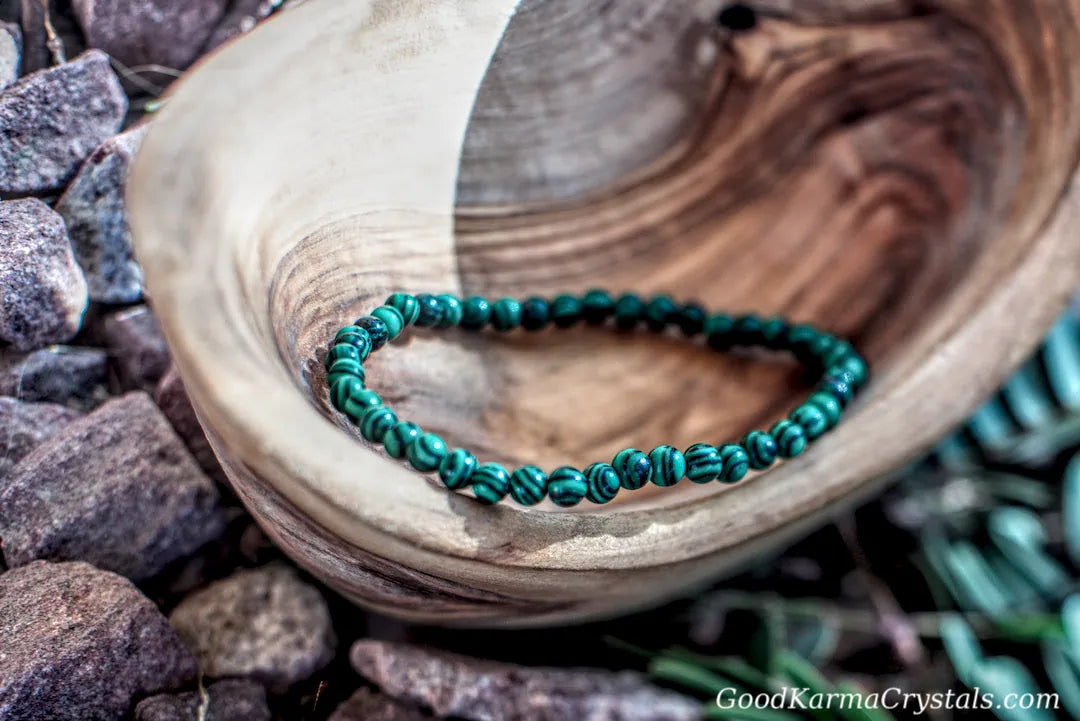 4MM MALACHITE BRACELET image 0