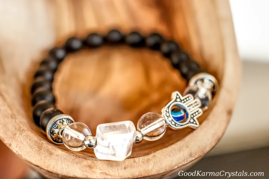 CLEAR QUARTZ  HAND BRACELET image 0