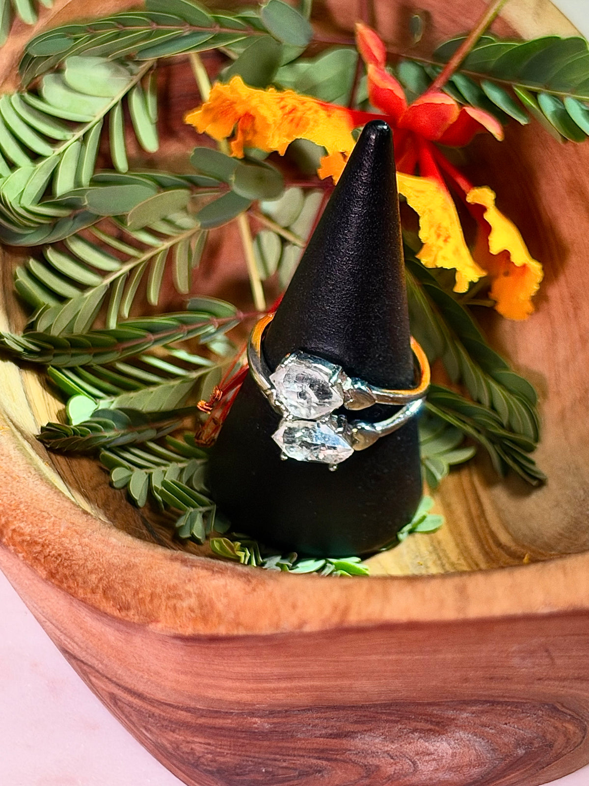 Herkimer Diamond Crystal Ring
