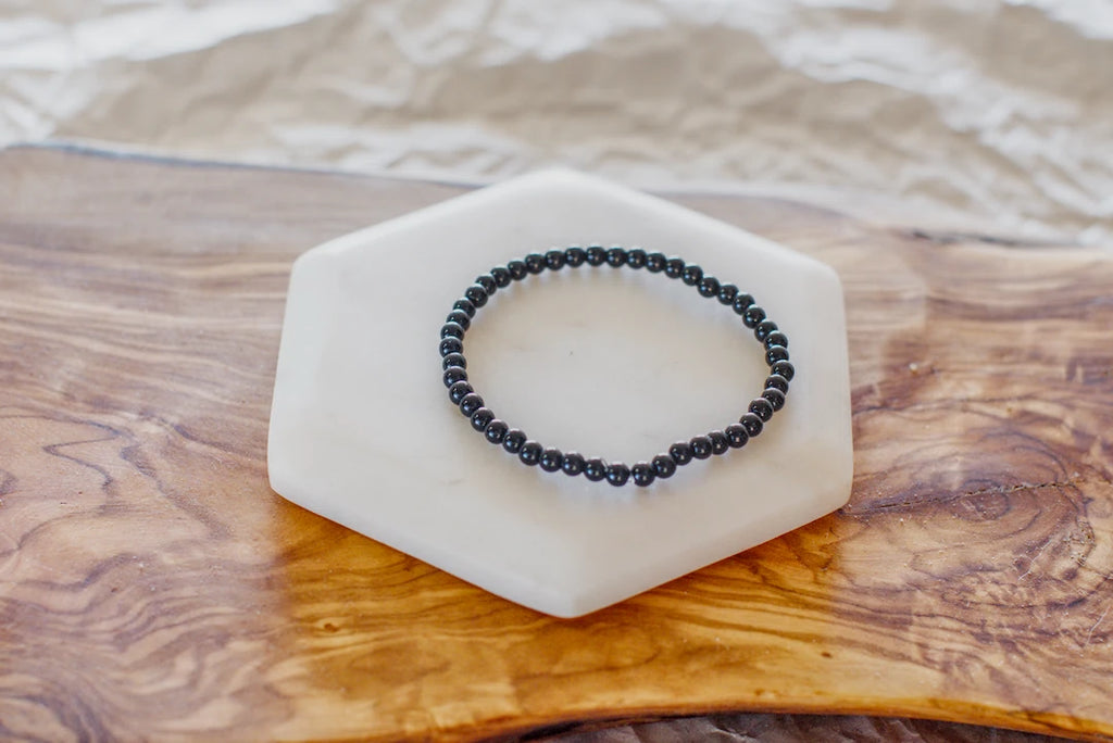 Obsidian Bracelet 4mm image 1