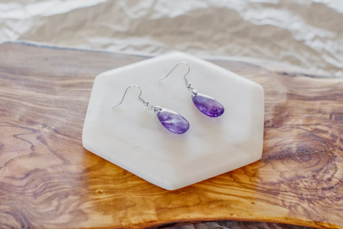 AMETHYST  FACETED EARINGS image 0