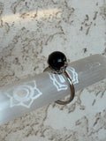 Black Obsidian - Silver Ring