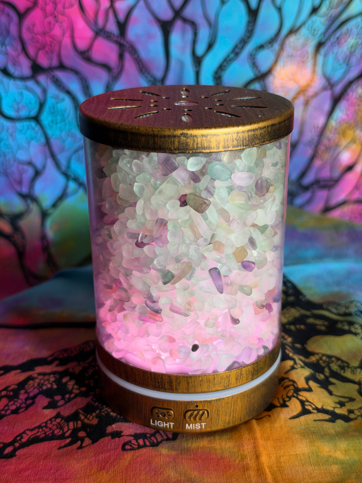 Flourite Crystal Essential Oil Diffuser