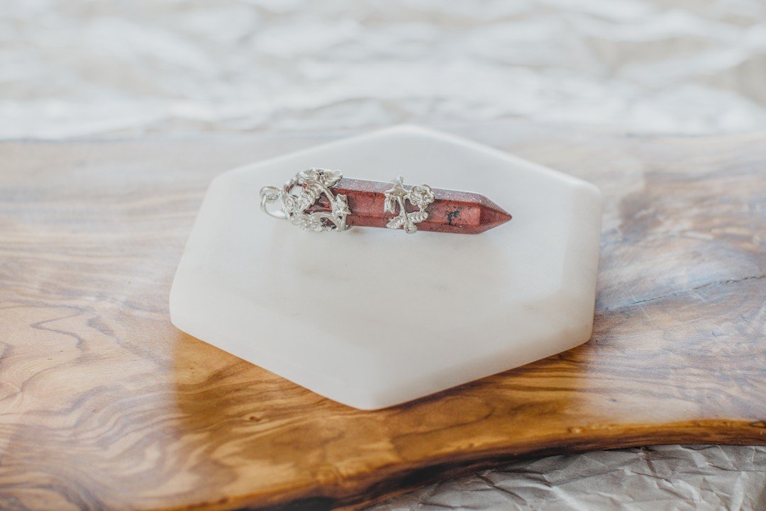 RED JASPER W/WRAP HEX image 0