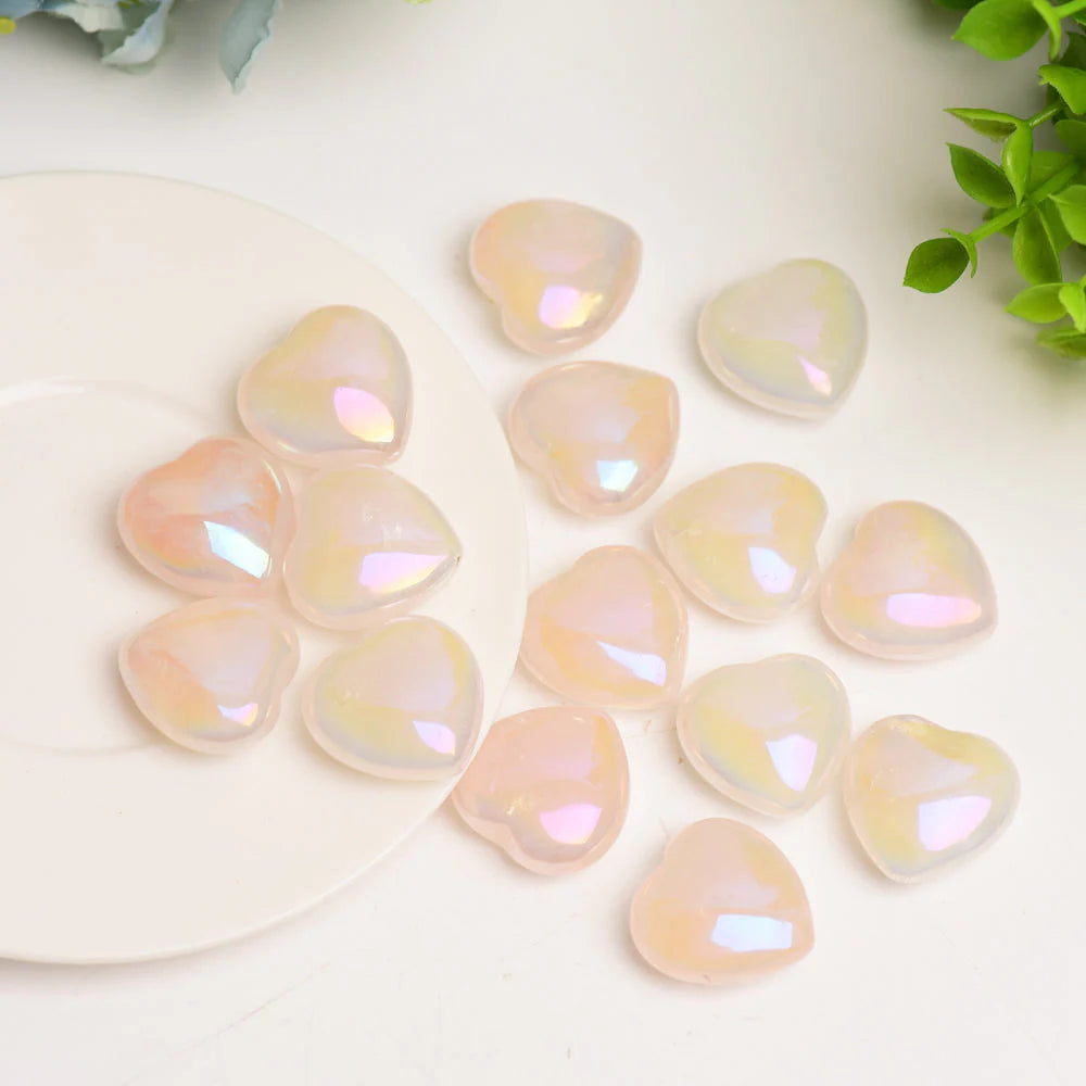 Aura Quartz Hearts -  Gemstone