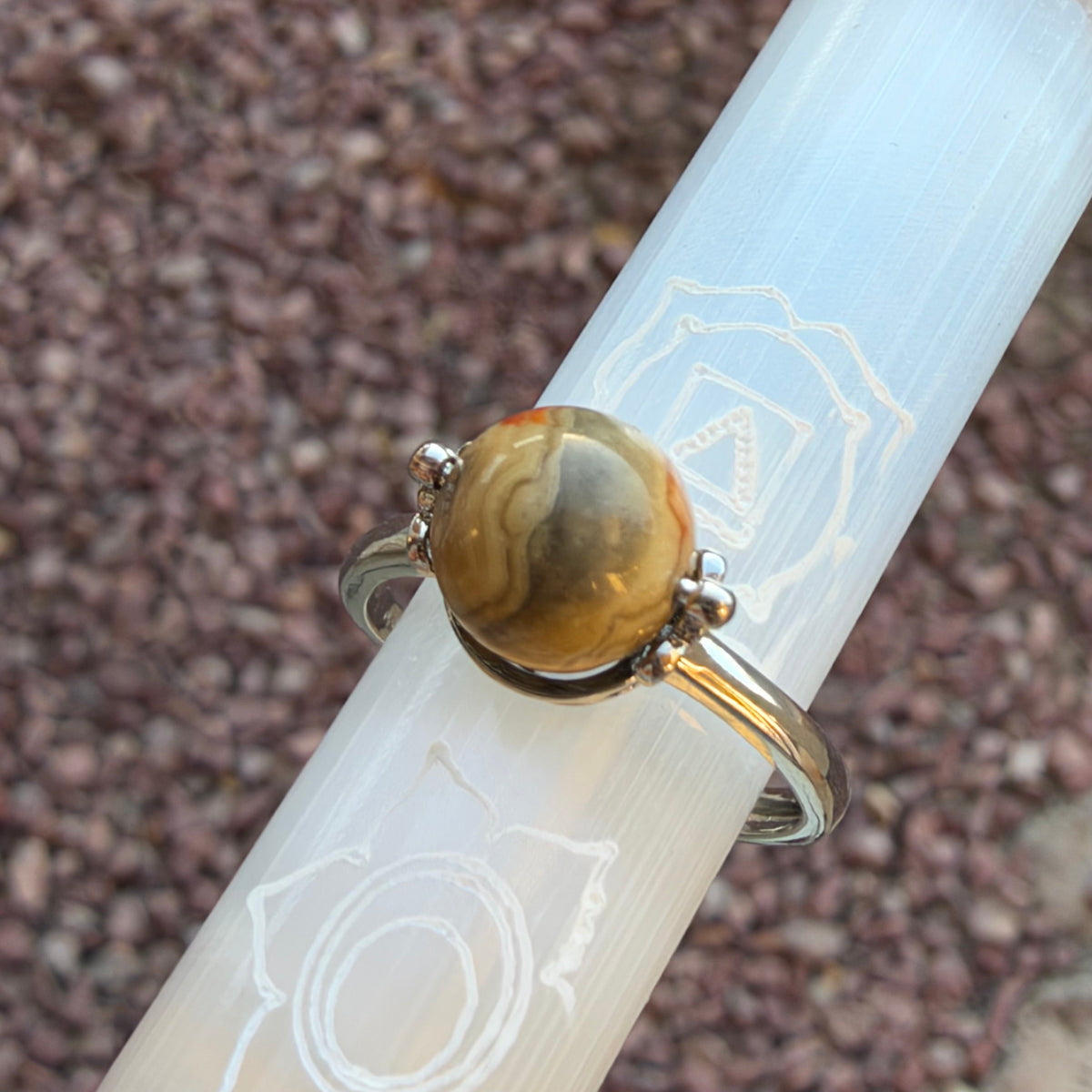 Crazy Agate - Silver Ring
