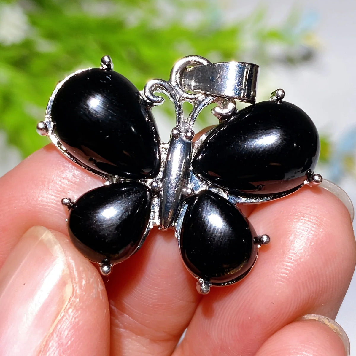 Black Obsidian - Butterfly Pendant