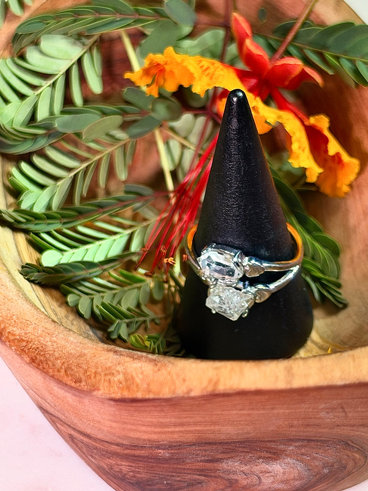 Herkimer Diamond Crystal Ring