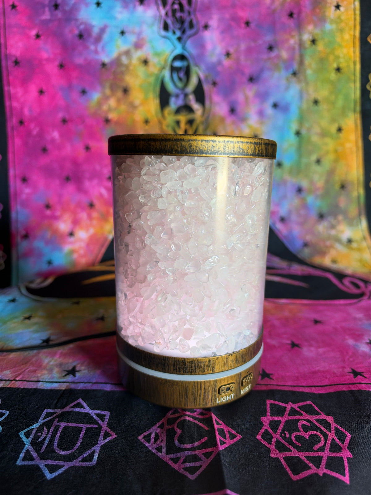 Rose Quartz Crystal Essential Oil Diffuser