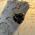 Black Tourmaline Golden Necklace