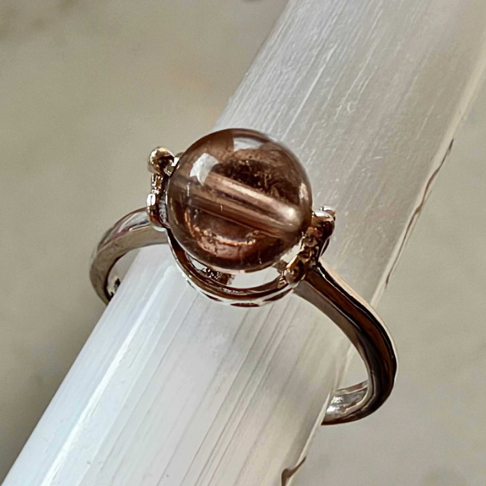 Smoky Quartz - Silver Ring