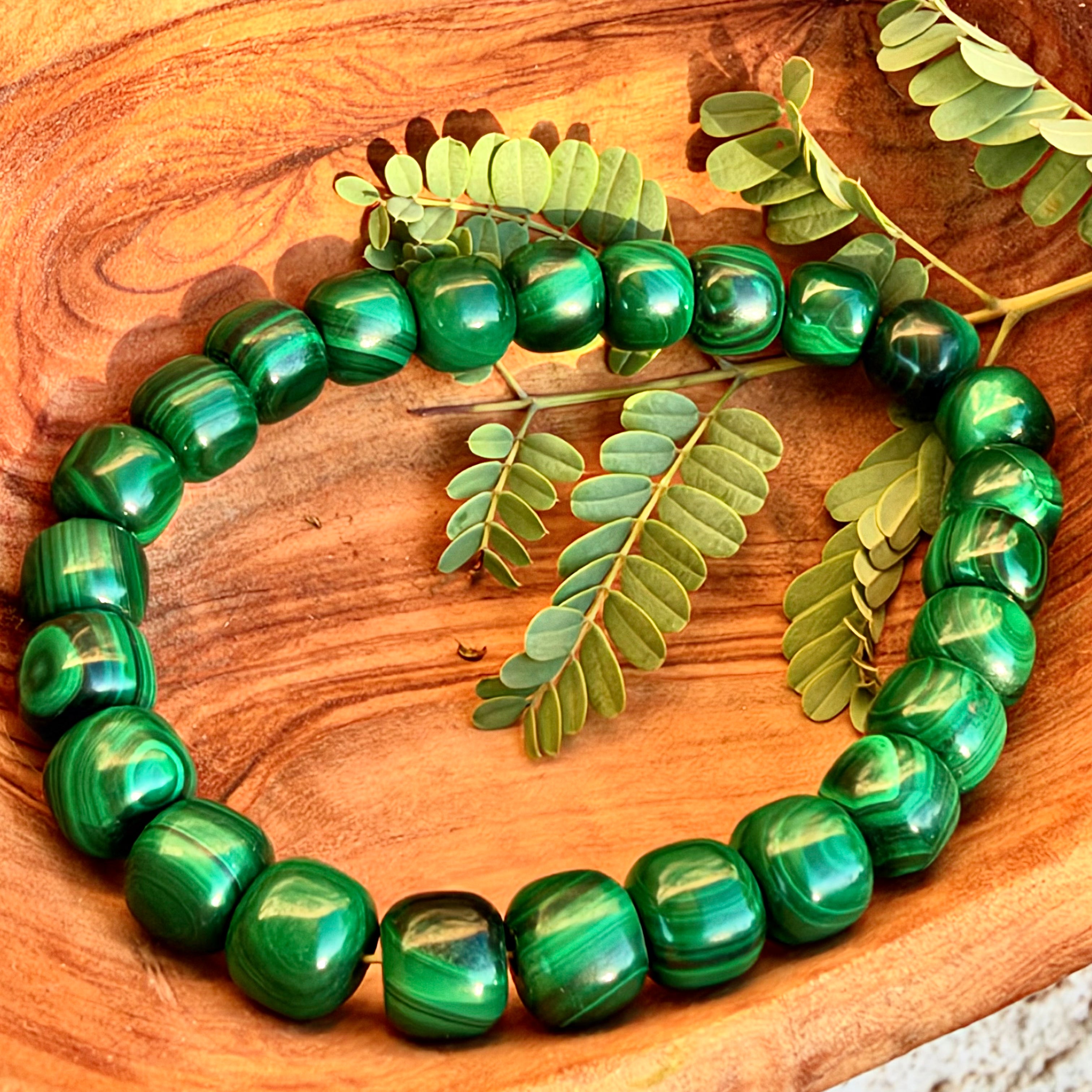 Malachite - Barreled Bracelet