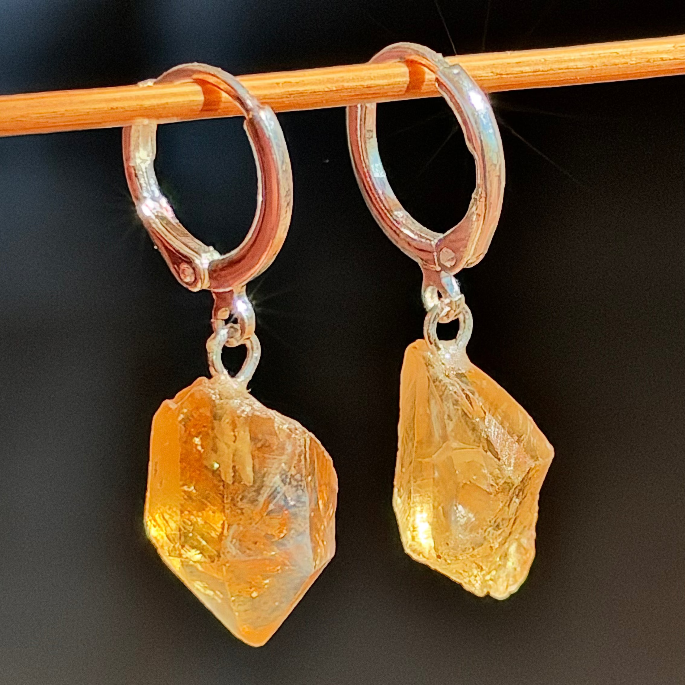 Citrine Raw Earrings