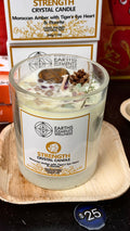 Strength - Tiger’s Eye Heart & Flourite Crystal - Candles