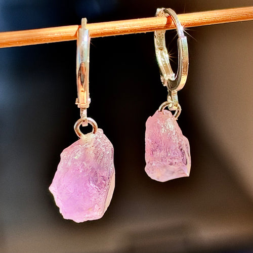 Amethyst Raw Earrings