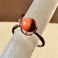 Golden Sandstone - Silver Ring