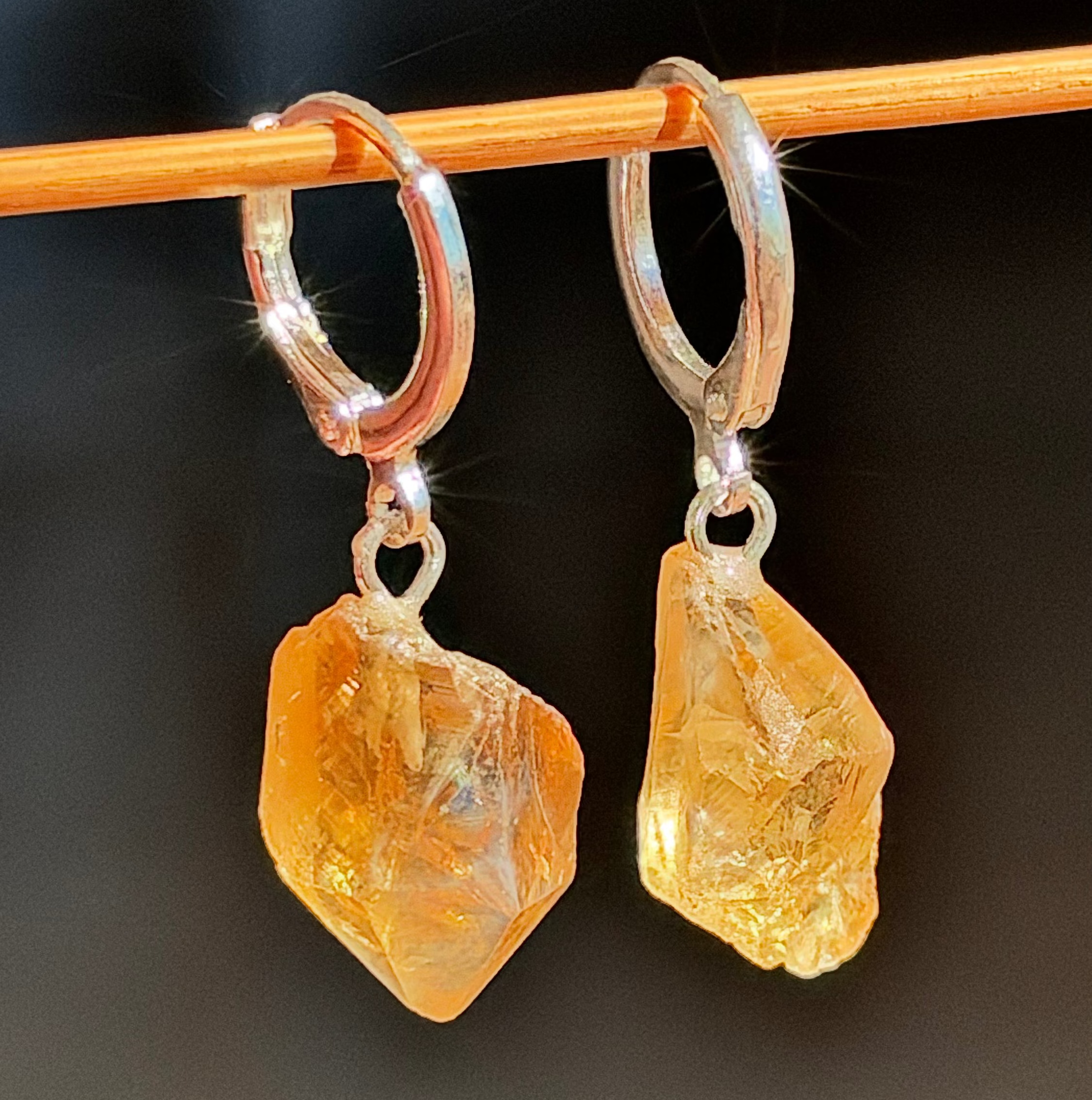 Citrine Raw Earrings