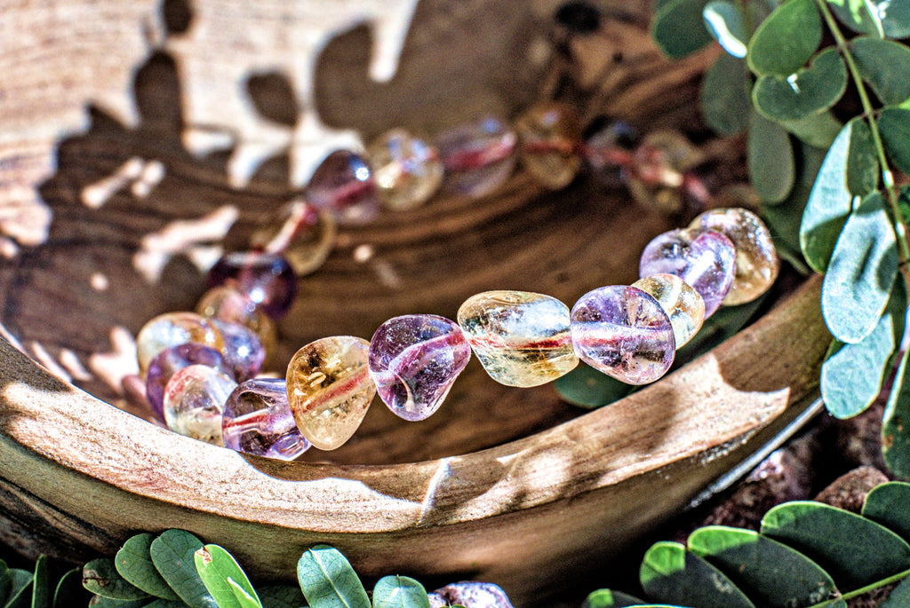 Amethyst Citrine -Chip Bracelet