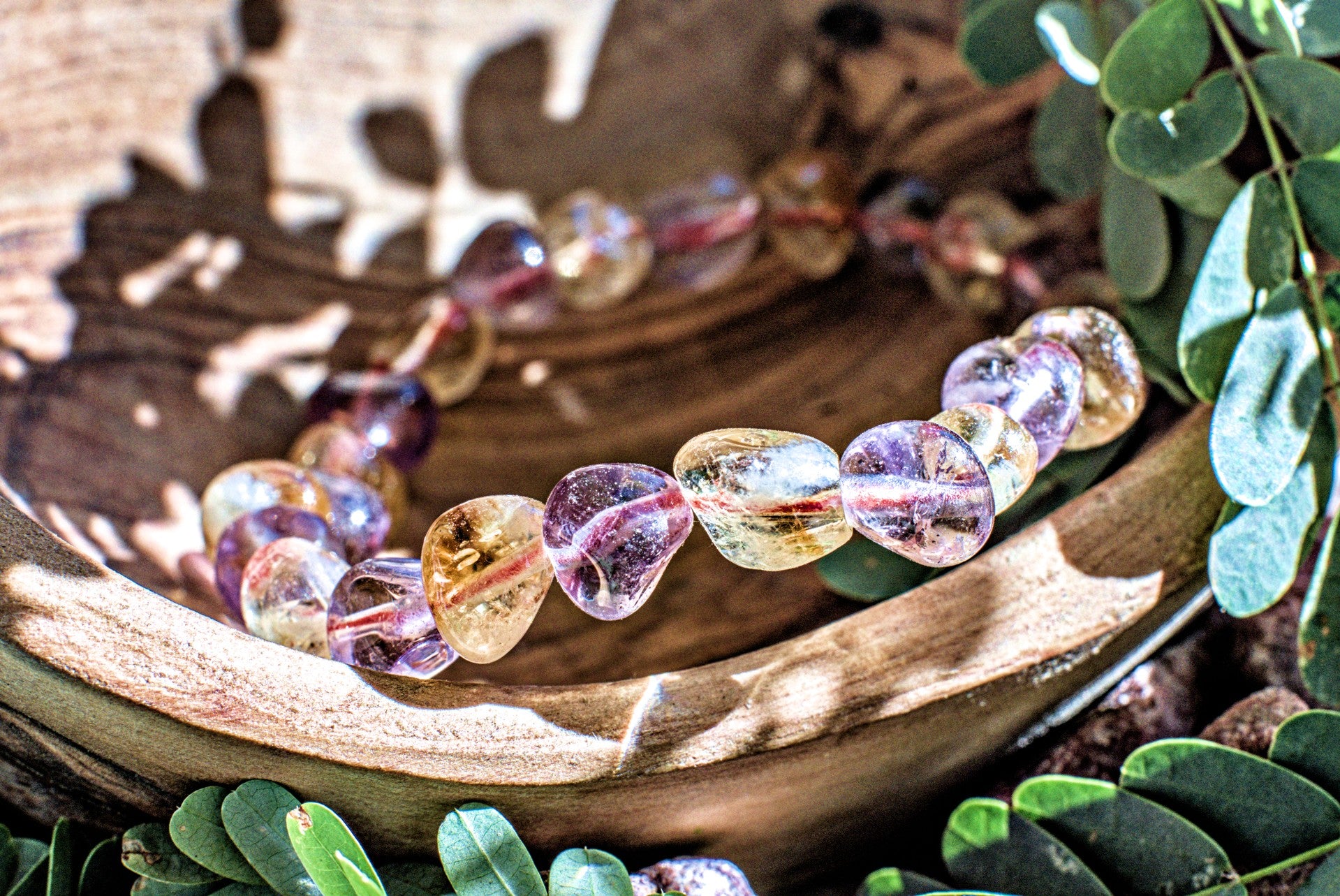 Amethyst Citrine -Chip Bracelet