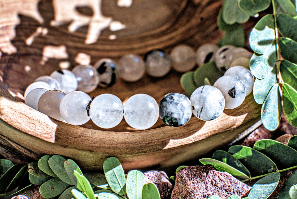 Black Tourmalated Quartz -8mm Bracelet