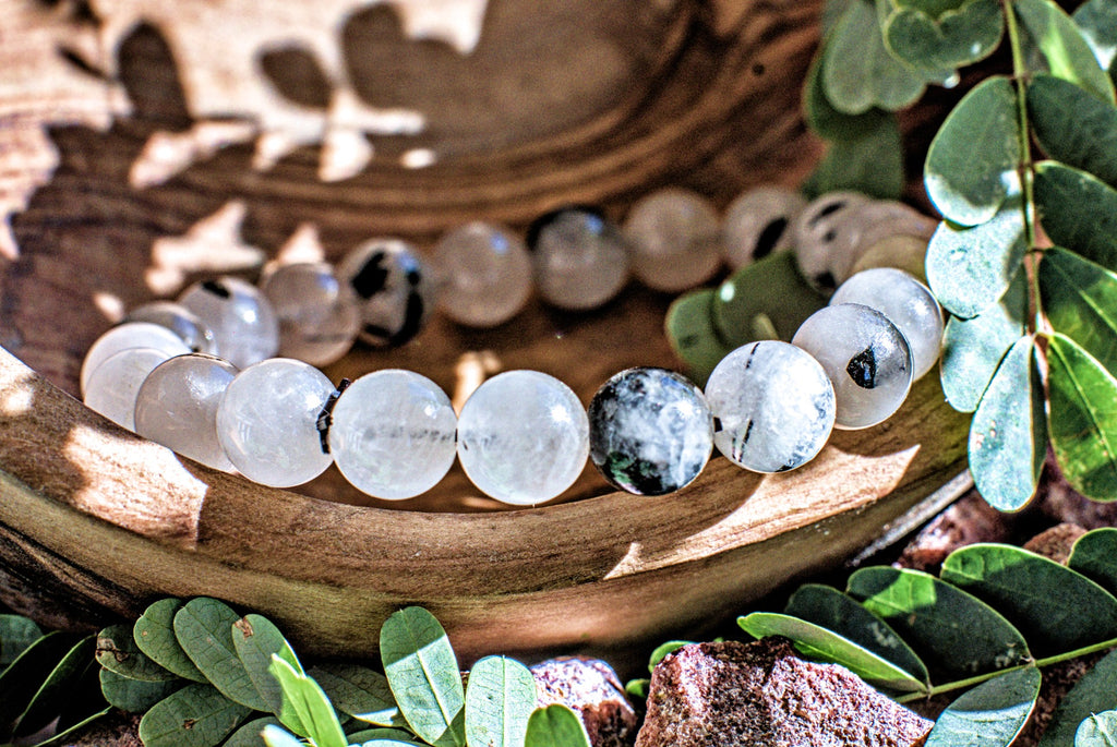 Black Tourmalated Quartz -8mm Bracelet