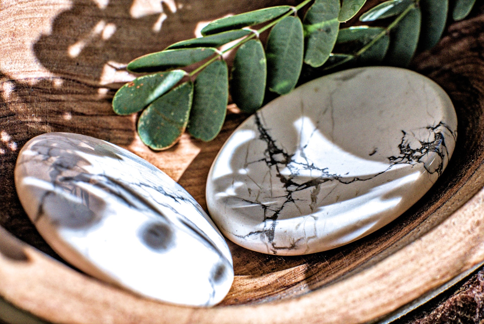Howlite -Polished Worry Stone