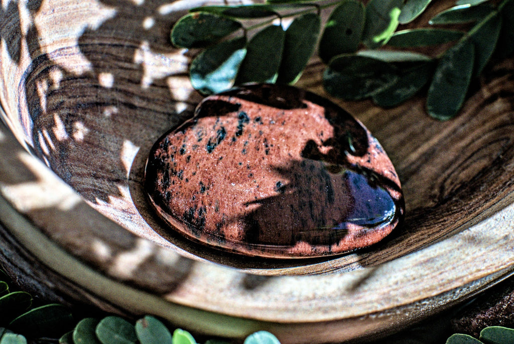 Mahogany -Heart Shaped Worry Stone