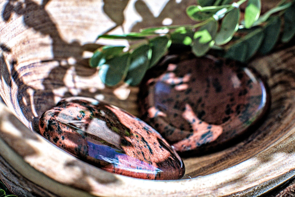 Mahogany -Heart Shaped Worry Stone
