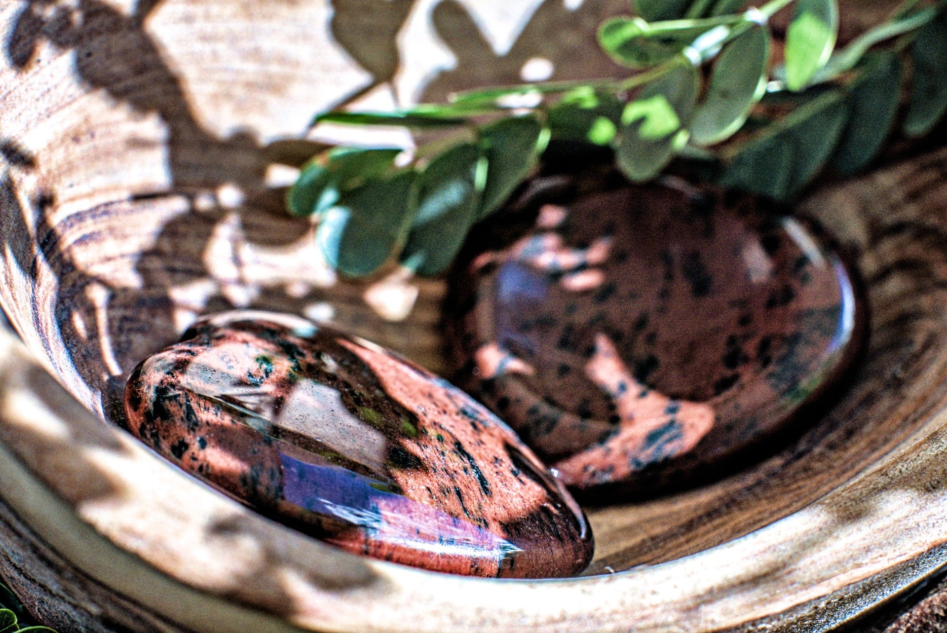 Mahogany -Heart Shaped Worry Stone