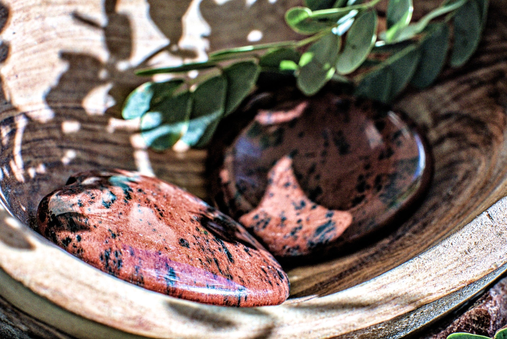 Mahogany -Heart Shaped Worry Stone