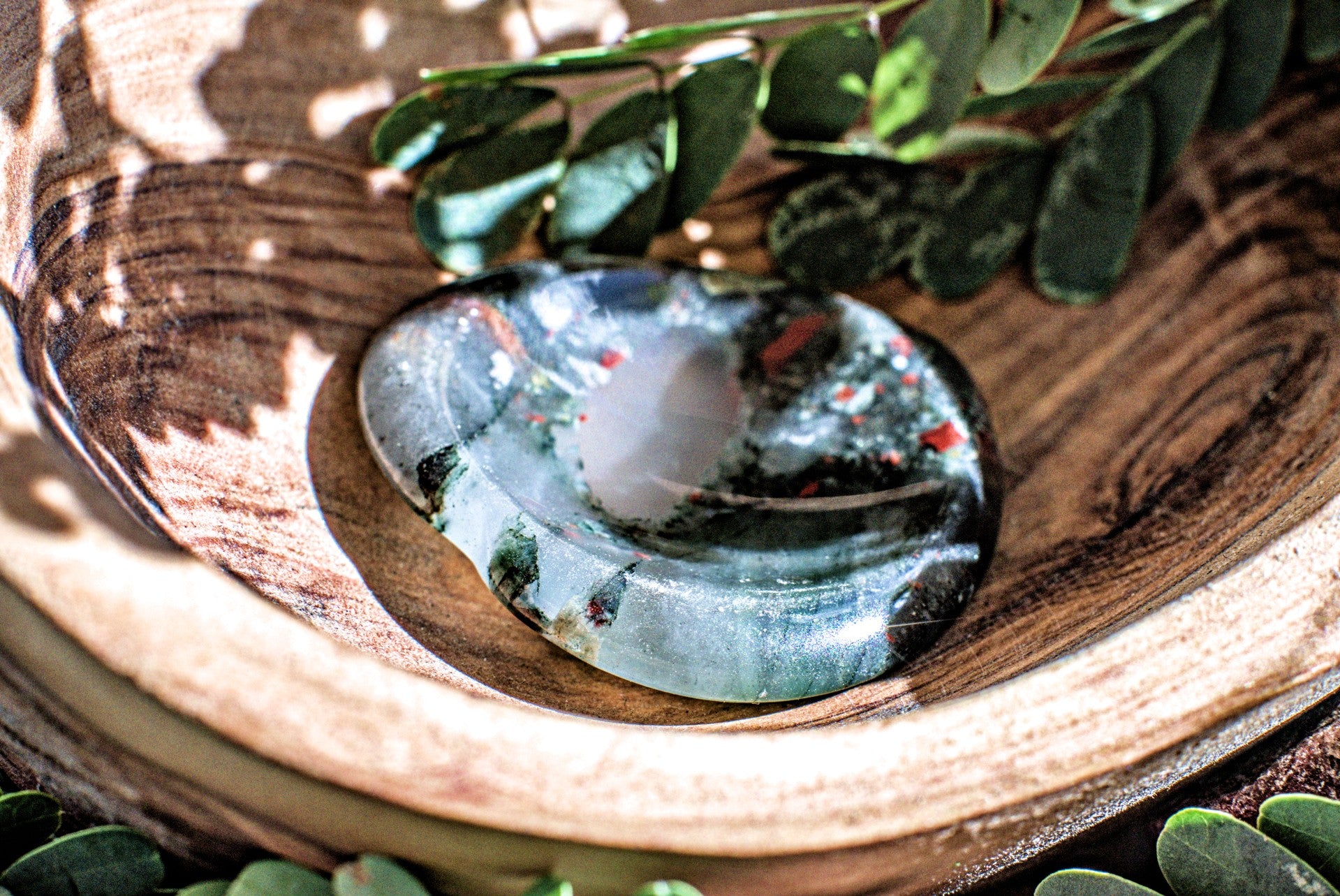 Bloodstone -Heart Shaped Worry Stone