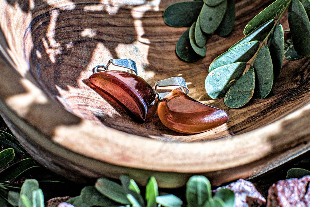 Carnelian -Mini Moon Pendant