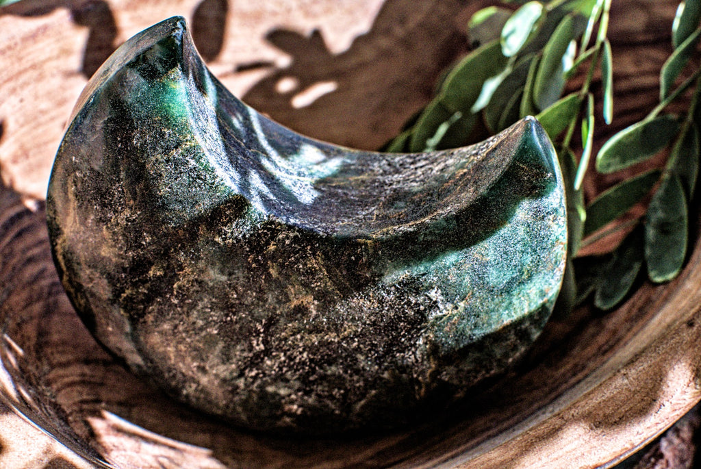Emerald -Polished Gemstone Half Moon