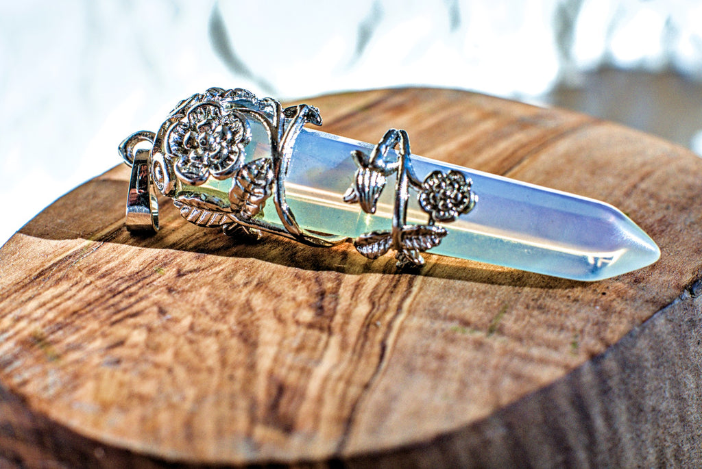 Opalite -Hexagonal Wrapped Pendant