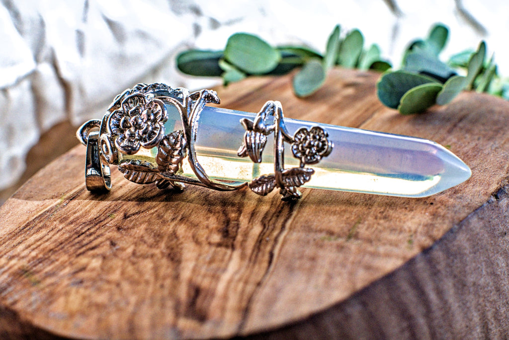 Opalite -Hexagonal Wrapped Pendant