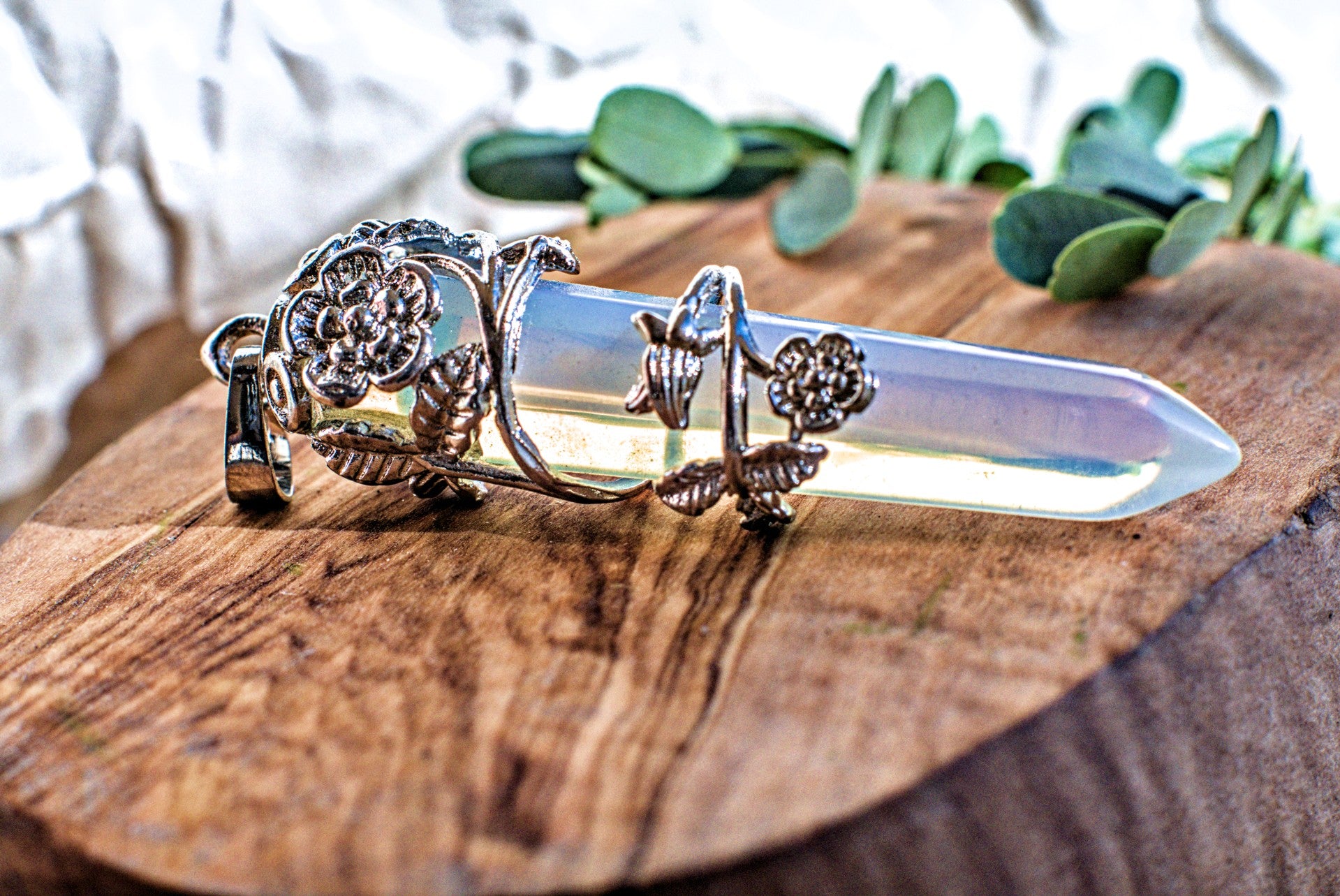 Opalite -Hexagonal Wrapped Pendant