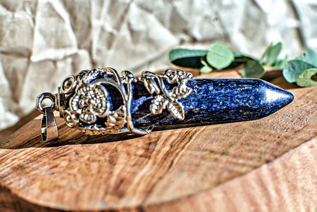 Lapis Lazuli -Hexagonal Wrapped Pendant
